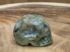 Chrysocolla human skullie