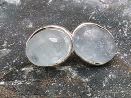 Aquamarijn oorbellen in zilver