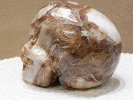 Chocolade calciet/aragoniet human skull