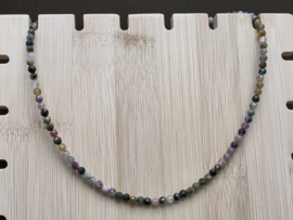 Toermalijn ketting facet geslepen