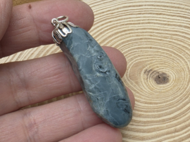 Blauwe jade hanger