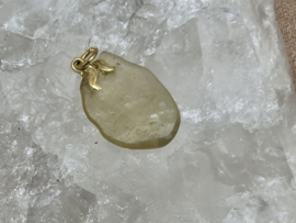 Libisch glas/goud tektiet hanger