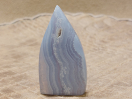 Blauwe chalcedoon of  blue lace agaat vlam