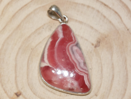 Rhodochrosiet hanger in zilver