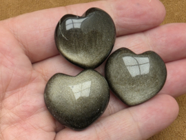Goud obsidiaan hart