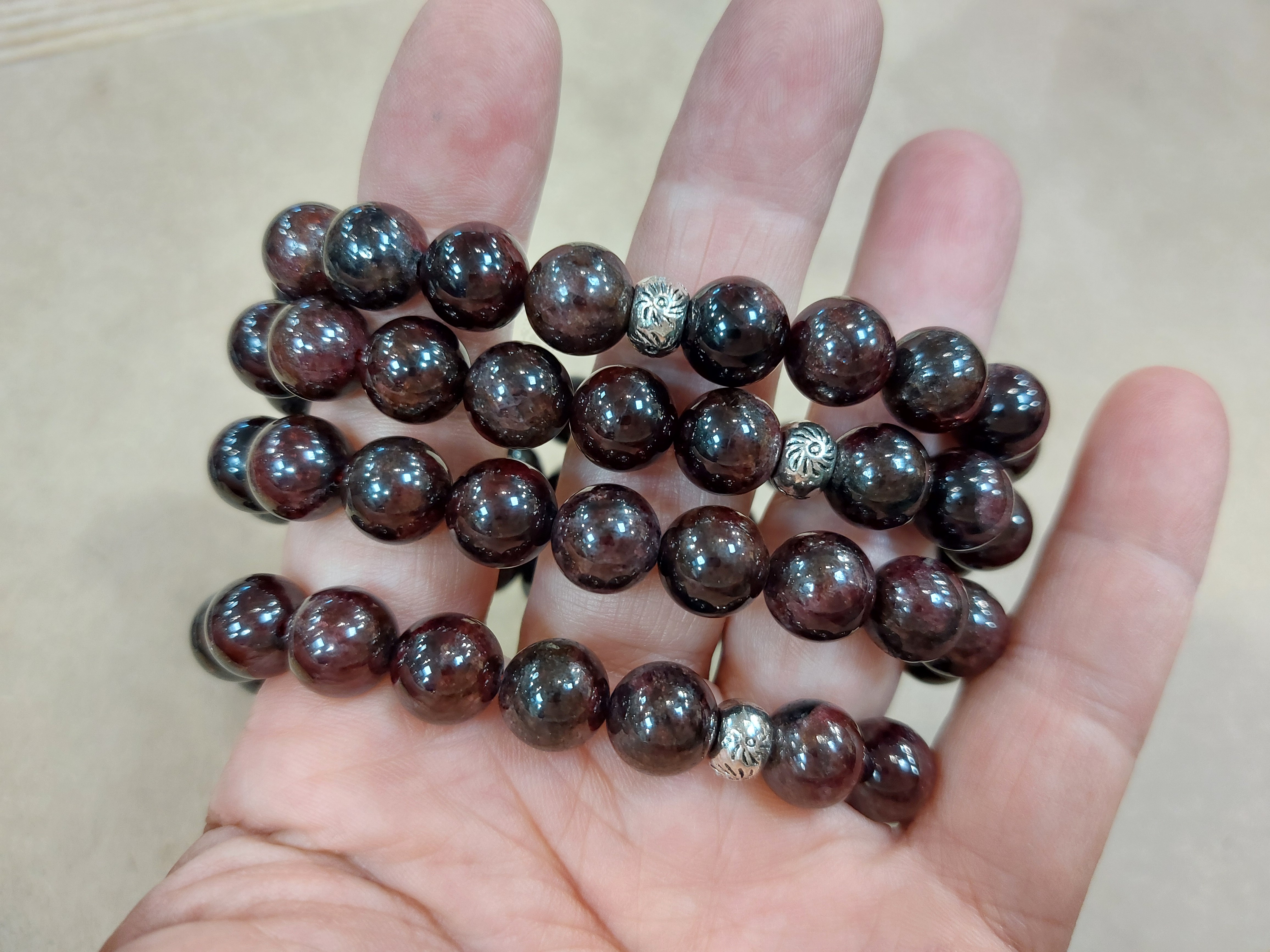 Granaat almandien armband 10mm