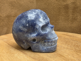 Blauwe kwarts human skull