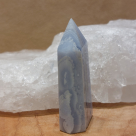 Chalcedoon of  blue lace agaat punt