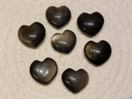 Goud obsidiaan hartje