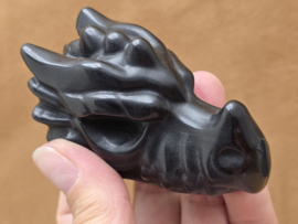 Zwarte obsidiaan draak