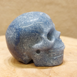 Blauwe kwarts human skull