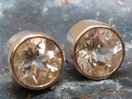Topaas oorbellen in zilver