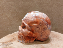 Roze chalcedoon human skull