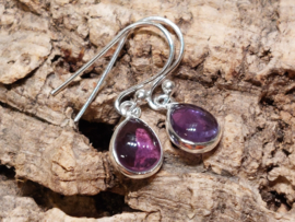 Amethist oorbellen in zilver