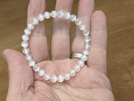 Seleniet/satijnspaat armband 6 mm