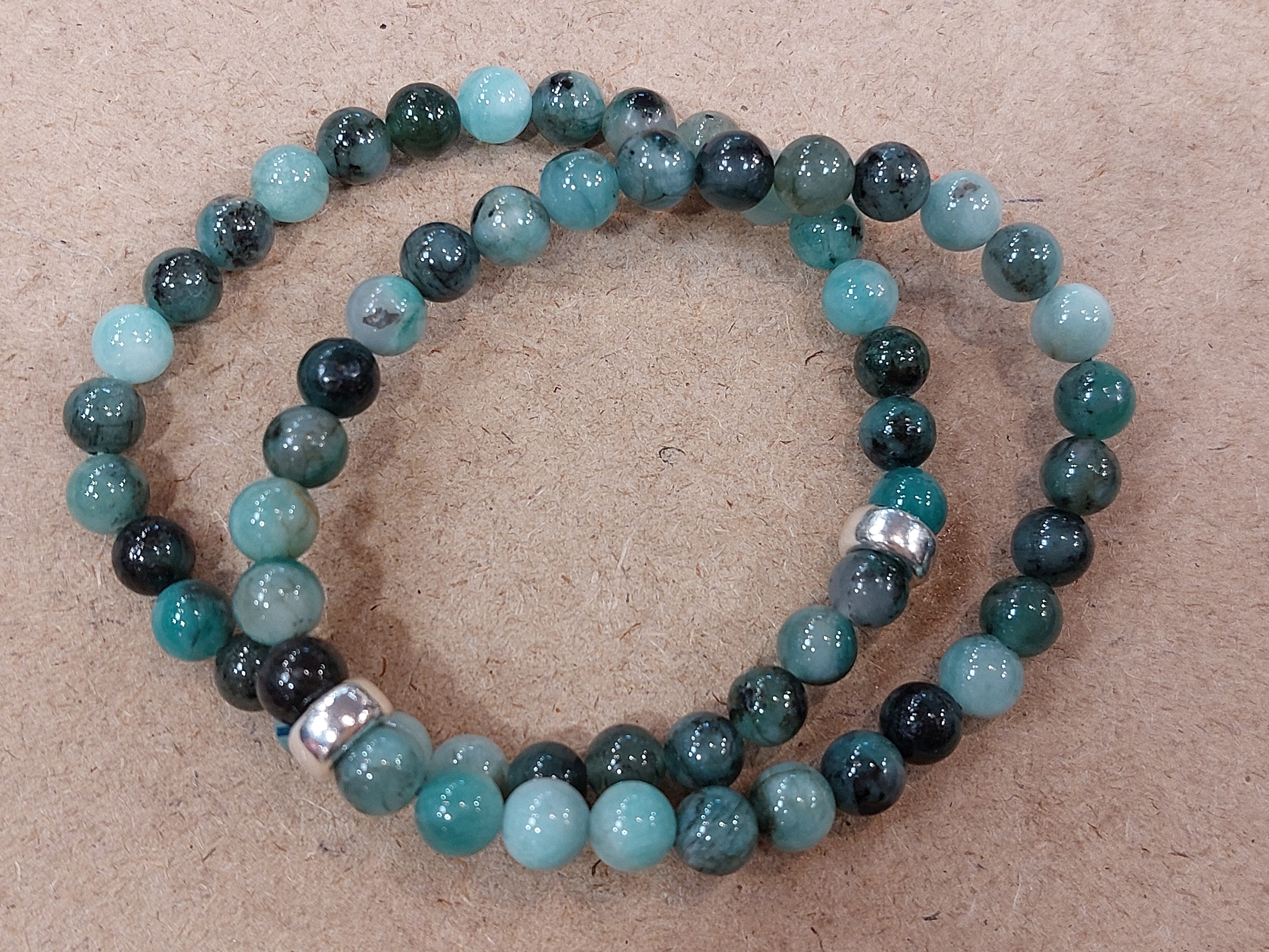 Smaragd armband 6 mm