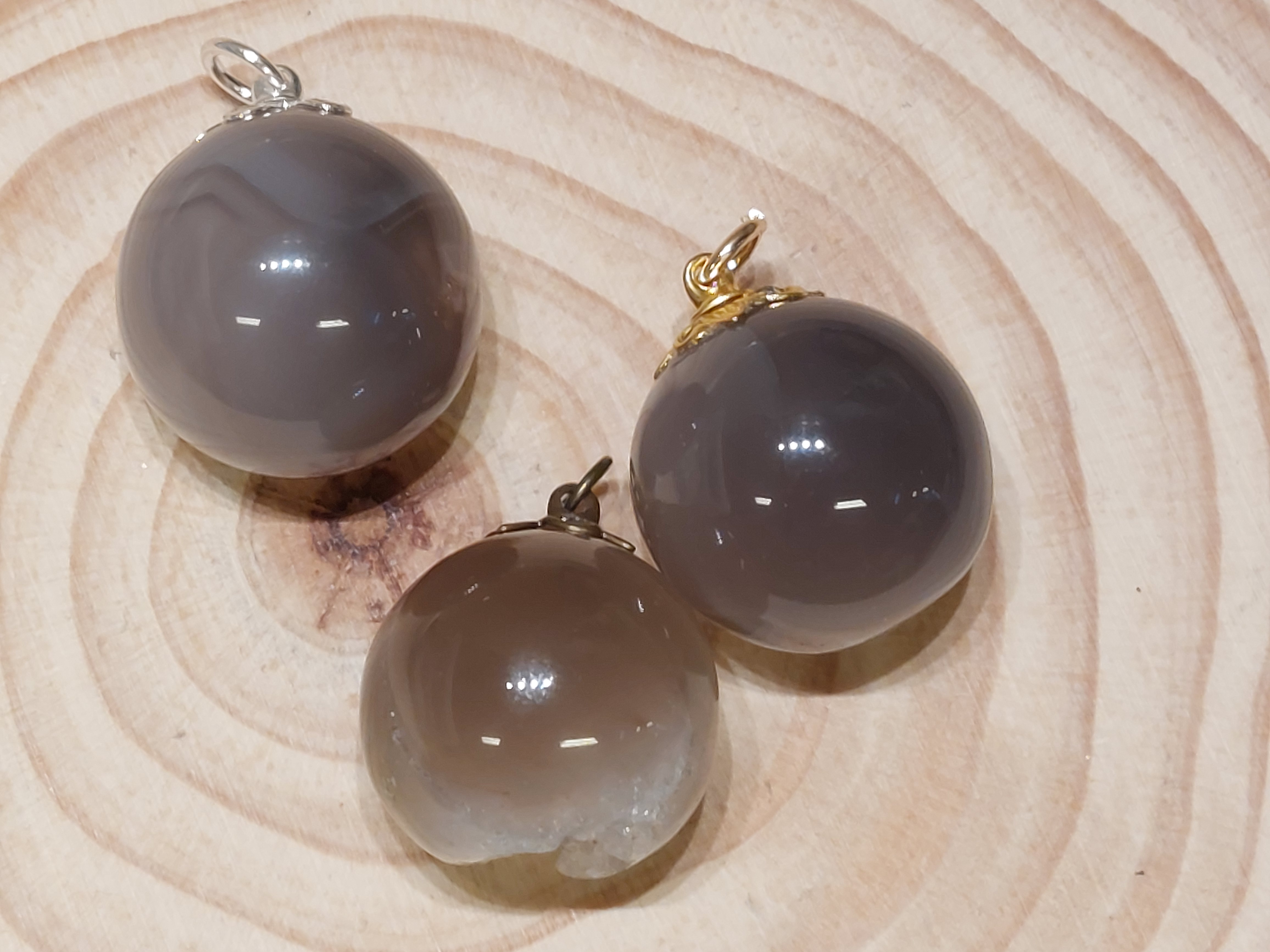 Agaat geode hanger bol