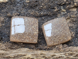 Zonnesteen cabochons set van 2