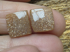 Zonnesteen cabochons set van 2