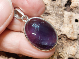 Amethist hanger in zilver