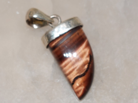 Kattenoog hanger in zilver
