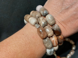 Versteend hout armband 13mm