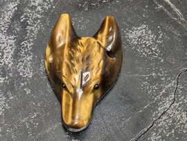 Tijgeroog wolf hanger doorboord