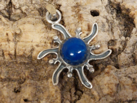Lapis lazuli hanger in zilver