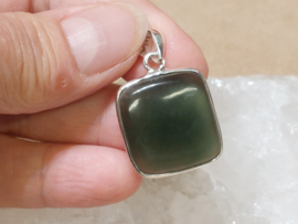 Jade hanger in zilver