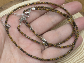 Tijgeroog setje, armband met ketting