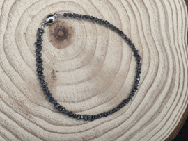 Ruwe diamant ketting met armband