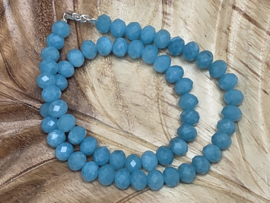 Amazoniet ketting facet geslepen 8mm
