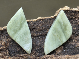 Serpentijn cabochons set van 2