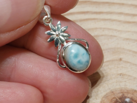 Larimar hanger in zilver