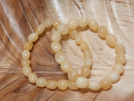 Oranje calciet nugget armband