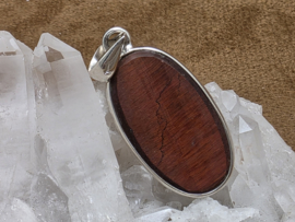 Kattenoog hanger in zilver