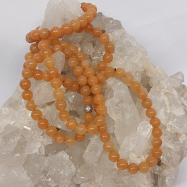 Oranje aventurijn kogel armband 8 mm