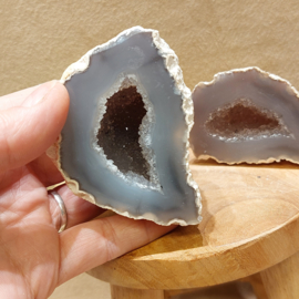 Agaat geode set/paartje