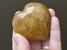 Golden healer of limoniet kwarts hart