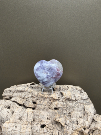 Lepidoliet met roze toermalijn hart - "unicorn stone"