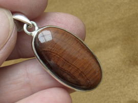 Kattenoog hanger in zilver