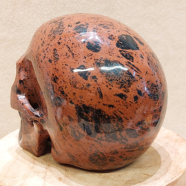 Mahonie obsidiaan human skull