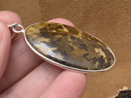 Bronziet hanger in zilver