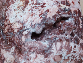 Druzy rode jaspis uit Indonesië sculptuur