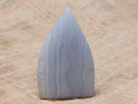 Blauwe chalcedoon of  blue lace agaat vlam