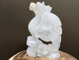 Bergkristal draak full body met limoniet insluitingen