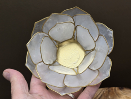 Lotus sfeerlicht bladvorm naturel met goudrand