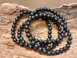 Onyx kogel armband 6 mm mat