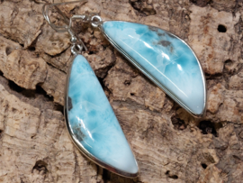 Larimar oorbellen in zilver