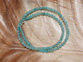 Amazoniet ketting facet geslepen